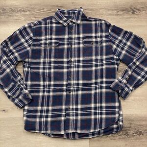 JACHS 100% Cotton flannel Men’s Size:Large Tall Color: Blue, white, red plaid